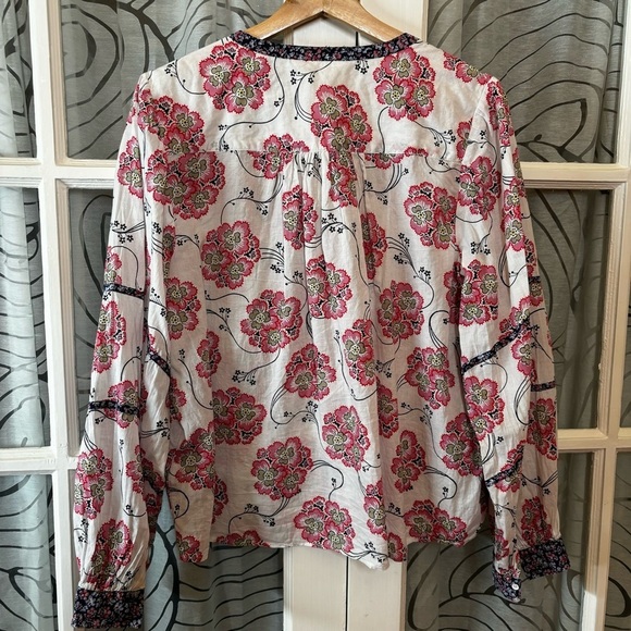 Per Una Marks and Spencer US10 Lightweight Cotton Floral Peasant Blouse - Picture 14 of 14